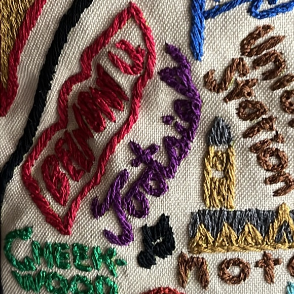 NASHVILLE Hand-Embroidered Pillow NWOT - Picture 6 of 15